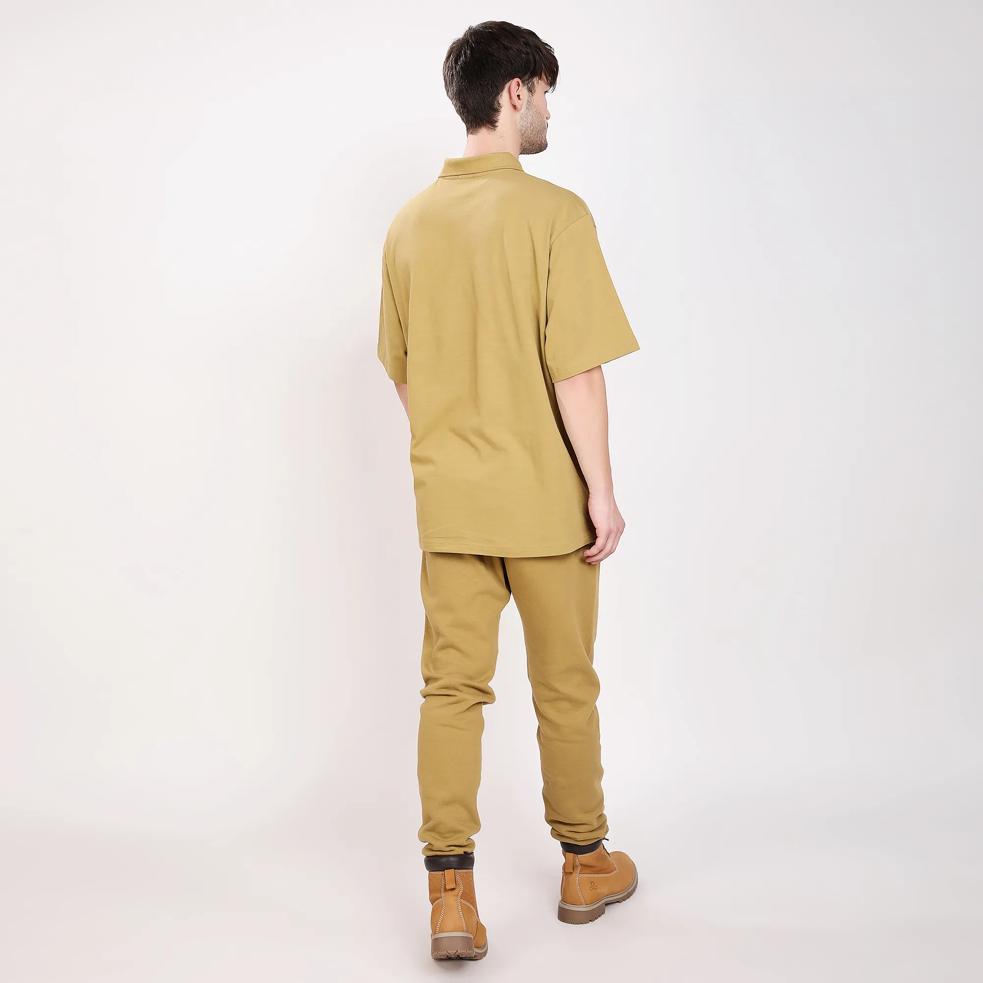 Gold Unisex Cotton Polo T-Shirt - Thumbnail 4