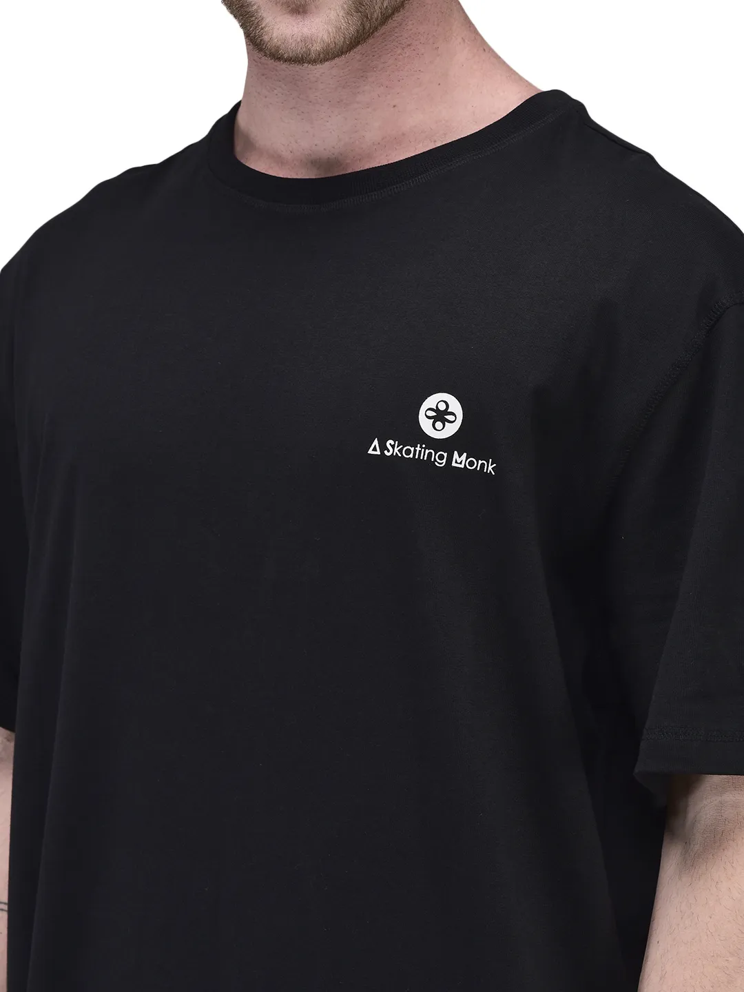 Classic Black Round Neck Cotton T-Shirt - Thumbnail 5
