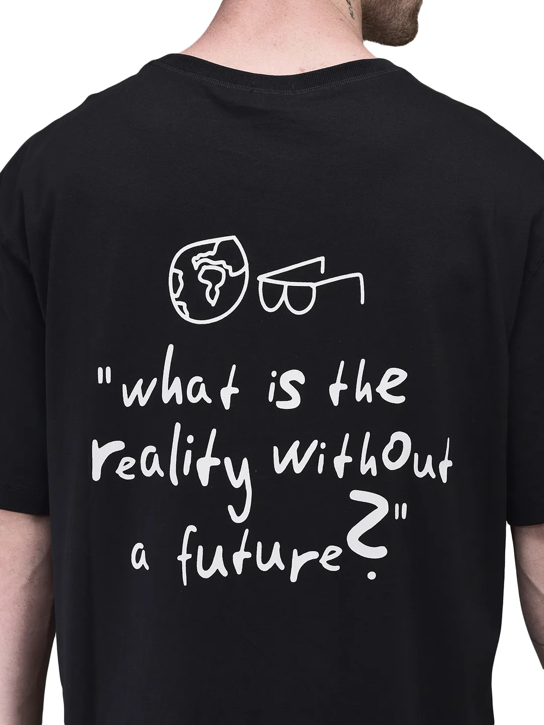 Classic Black Round Neck Cotton T-Shirt - Thumbnail 7