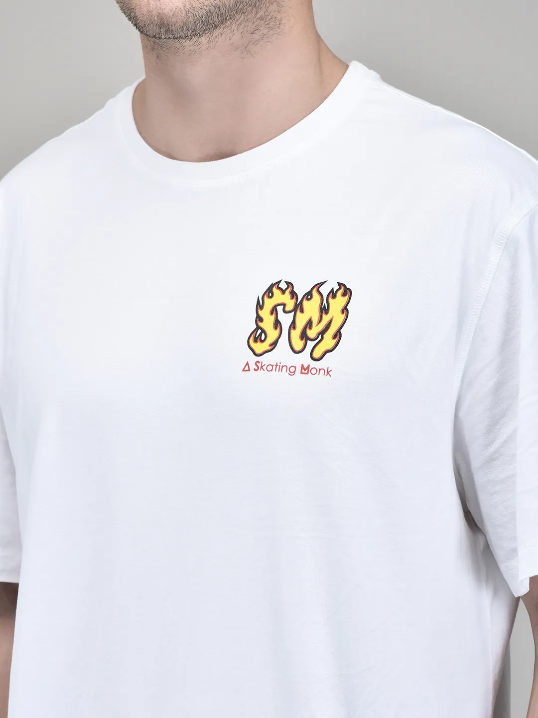 ASM Classic White Cotton Round Neck T-Shirt - Thumbnail 5