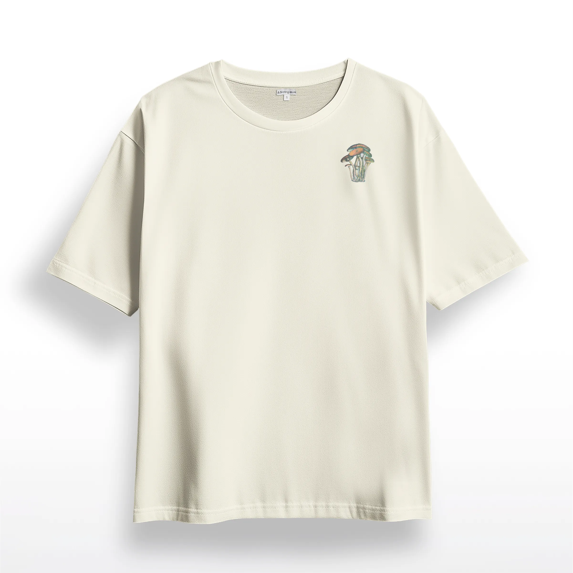 Ecru Unisex Cotton Tshirt - Thumbnail 2