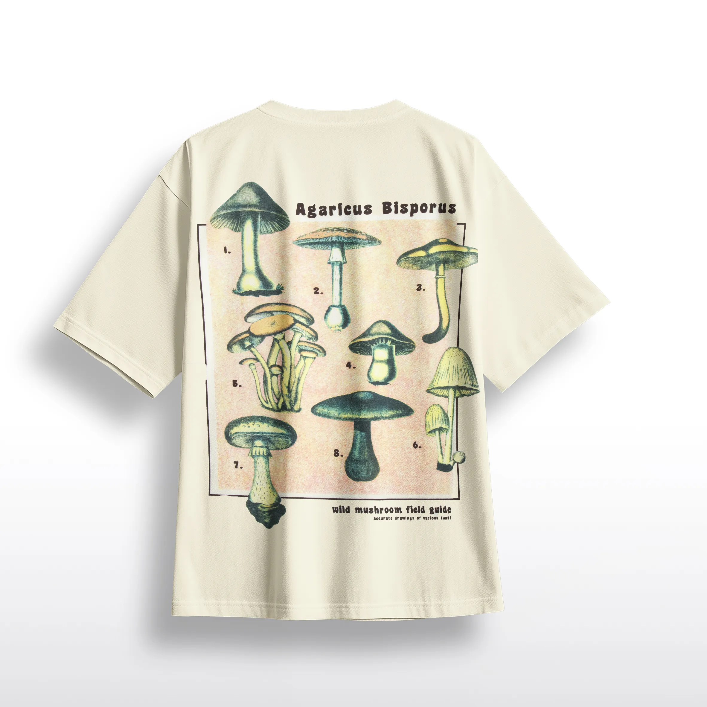 Ecru Unisex Cotton Tshirt - Thumbnail 3