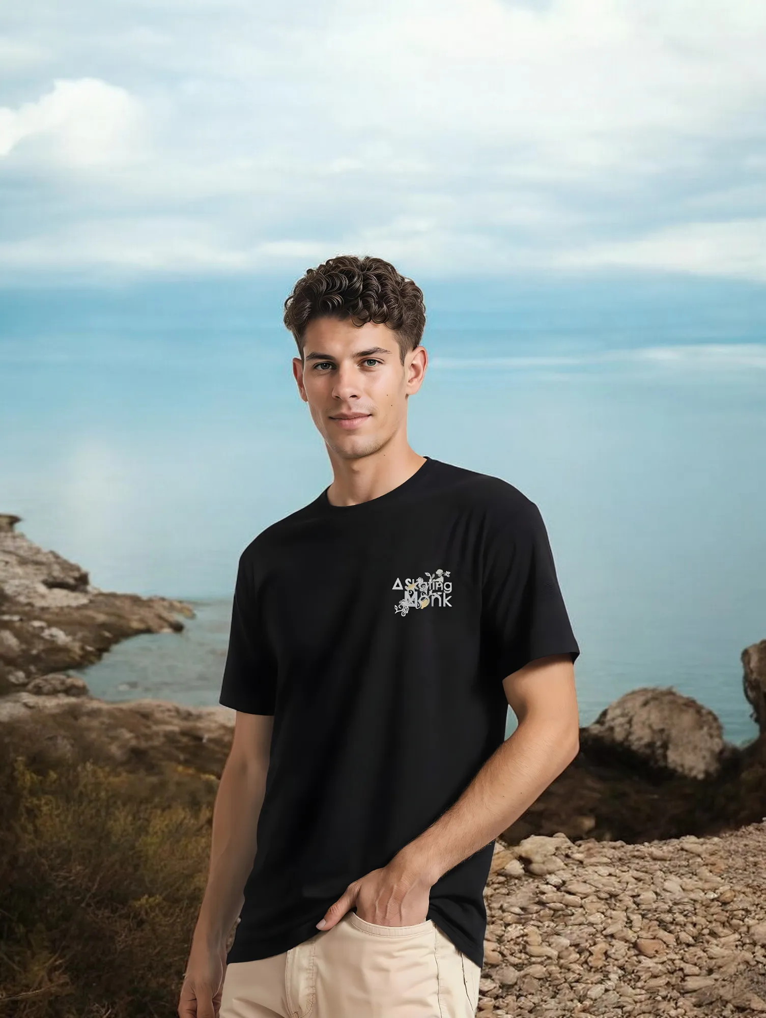 Black Unisex Cotton Tshirt - Image 1